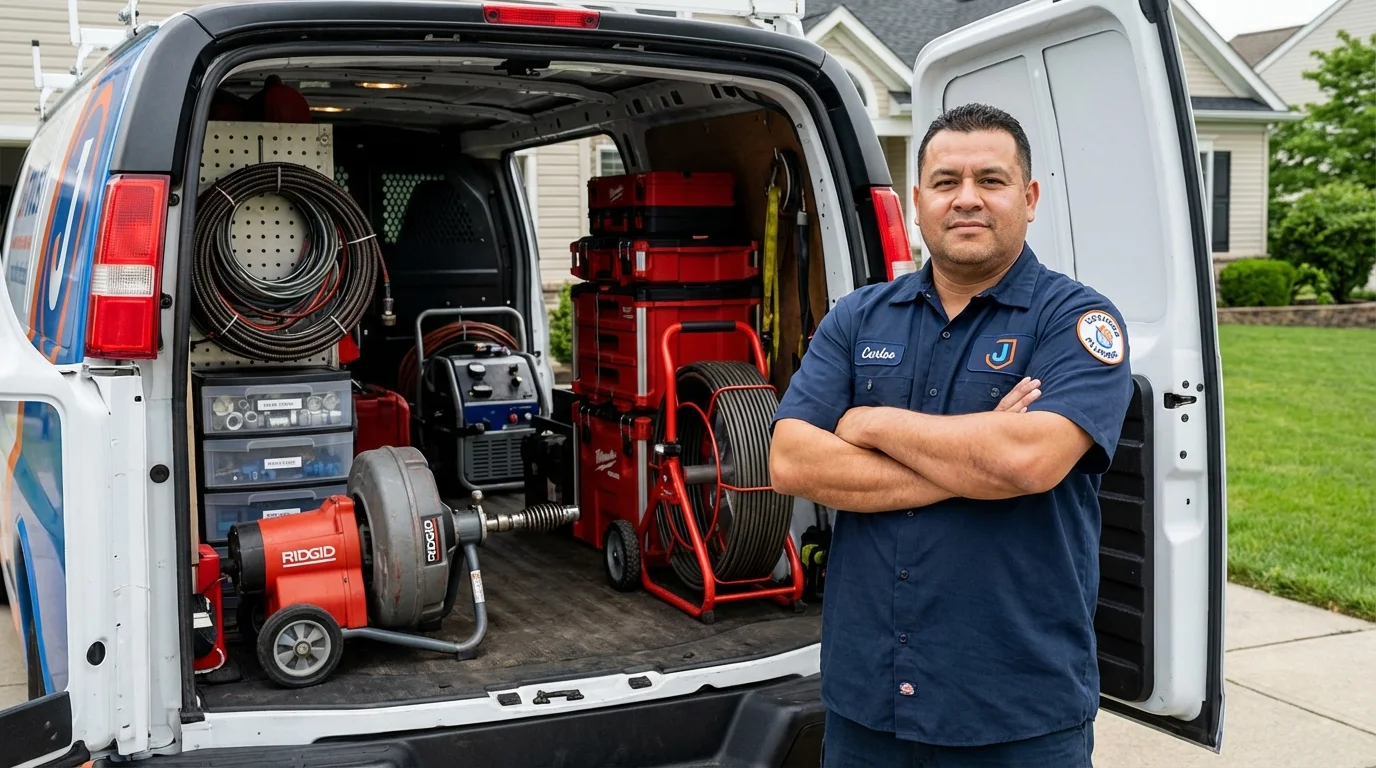 Professional drain cleaning equipment and Johns Plumbing LLC plumber in Manhattan